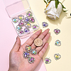 20Pcs 5 Styles Platinum Alloy Glass Pendants FIND-YW0007-61-4