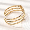 304 Stainless Steel Enamel Multi-layered Cuff Bangles for Women STAS-H259-07G-3