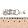 Brass Micro Pave Cubic Zirconia Fold Over Clasps KK-L223-003P-3