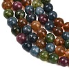 Natural Green Jade Imitation Tourmaline Beads Strands G-B046-08D-6mm-4