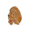 Dog Enamel Pin with Brass Butterfly Clutches JEWB-A006-06F-1