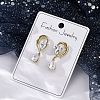 Alloy Rhinestones Stud Earrings EJEW-M075-04G-01-5