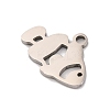 Non-Tarnish 201 Stainless Steel Pendants STAS-U016-08P-06-2