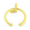 Rack Plating Brass Open Cuff Rings for Women RJEW-F162-01G-L-3