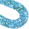8 Strands Transperant Electroplate Glass Beads Strands GLAA-BBC0001-04D-1