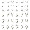 Zinc Alloy Lobster Claw Clasps FIND-FS0002-40P-1
