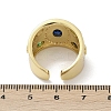 Brass Micro Pave Cubic Zirconia Adjustable Cuff Rings for Women RJEW-C129-10G-5
