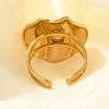 304 Stainless Steel Open Cuff Rings for Women LS-STAS-Z108-05G-01-2