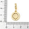 Rack Plating Brass Micro Pave Cubic Zirconia European Dangle Charms KK-P287-33D-G-3