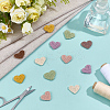 56Pcs 7 Colors Heart Polyester Embroidery Cloth Patches DIY-MA0006-84-4