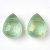 Transparent Spray Painted Glass Beads GLAA-T017-01-A01-2