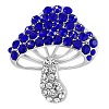 Cubic Zirconia Mushroom Brooch JBR102G-1