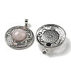 Natural Rose Quartz Pendants G-Q158-03A-2