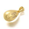 Rack Plating Brass Micro Pave Cubic Zirconia Pendants KK-L226-102G-H-2