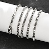 Tarnish Resistant 304 Stainless Steel Box Chain Necklaces X-NJEW-P244-01P-2