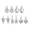Tarnish Resistant 5 Pair 5 Style 201 Stainless Steel Dangle Hoop Earrings with 304 Stainless Steel Pins EJEW-JE05410-1