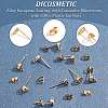 DICOSMETIC 6 Pairs Rack Plating Brass Micro Pave Cubic Zirconia Stud Earring Findings KK-DC0001-35-4
