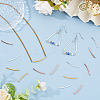 300Pcs 3 Colors Brass Curved Tube Beads KK-DC0004-29-5
