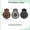3Pcs 3 Colors Computerized Embroidery Cloth Iron on/Sew on Patches PATC-ME0001-24-2