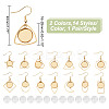 DIY Blank Dome & Mixed Shape Stainless Steel Dangle Earring Making Kit EJEW-AR00002-2