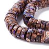 Assembled Synthetic Bronzite and Imperial Jasper Beads Strands G-I318-03B-3