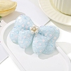 Sequin Decor Bowknot Alligator Hair Clips PW-WGB82C5-02-1