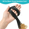 36Pcs Black Waxed Cord Necklace Making NCOR-FS0001-05G-3