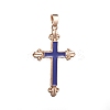 Enamel Pendants PALLOY-P172-070G-03-1