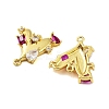 Rack Plating Brass Cubic Zirconia Pendants KK-S379-20G-2