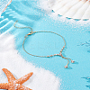 1Pc Brass & Crystal Rhinestone Anklets AJEW-LP0007-55KCG-3