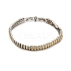 Brass Micro Pave Clear Cubic Zirconia Link Chains Bracelets LS-BJEW-B145-05-2