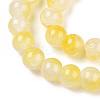 Crackle Baking Paint Imitation Jade Glass Beads Strands DGLA-T003-10mm-03-2