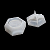 Hexagon Shape Candle Jar Molds DIY-K073-03-5