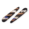Transparent Resin & Walnut Wood Big Pendants RESI-E050-01B-A-2