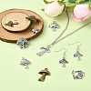 60Pcs 15 Styles Tibetan Style Alloy Pendants TIBEP-YW0001-81-6