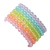 6Pcs 6 Colors Heart & Round Acrylic Beaded Stretch Kid Bracelet Sets BJEW-JB10674-3