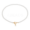1Pc Brass Clear Cubic Zirconia Letter Pendant Necklaces NJEW-LP0001-32L-1