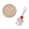 Electroplate Glass & Handmade Millefiori Lampwork Pendants Decorations HJEW-JM03600-02-3