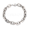 304 Stainless Steel Link Chain Bracelets for Women Men BJEW-R018-17P-4
