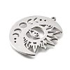 304 Stainless Steel Pendants STAS-S178-06P-2