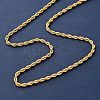 3MM 304 Stainless Steel Rope Chain Necklaces NJEW-P338-01B-G-2