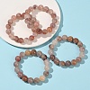 12MM Natural Quartz Round Beaded Stretch Bracelets for Women BJEW-G756-02B-2
