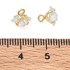 Brass Pave Cubic Zirconia Charms CU-CBABEB3-05G-02-3