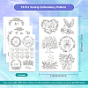 4 Sheets 11.6x8.2 Inch Stick and Stitch Embroidery Patterns DIY-WH0455-118-2