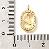 Brass Micro Pave Cubic Zirconia Pendants ZIRC-P123-01G-V01-3