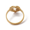 Ion Plating(IP) 201 Stainless Steel Hollow Out Heart Adjustable Ring for Women RJEW-C045-02G-3
