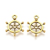 Tibetan Style Alloy Helm Pendants X-TIBEP-S257-AG-LF-2