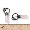 Natural Mixed Stone Faceted Pointed Bullet Pendants G-A221-03-4