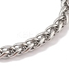 304 Stainless Steel Skull Wheat Chain Viking Mjolnir Thor Hammer Pendant Necklaces for Men NJEW-K278-02AS-3