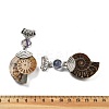 Natural Fluorite Fossil Snail Pendants G-F062-14-2